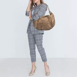 Bally Brown Suede Chain Hobo