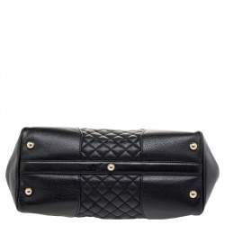 Pre Owned Bally Black Quilted Leather Satchel