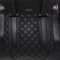 Pre Owned Bally Black Quilted Leather Satchel