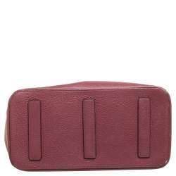 Pre Owned Bally Burgundy Leather Large Sommet Tote