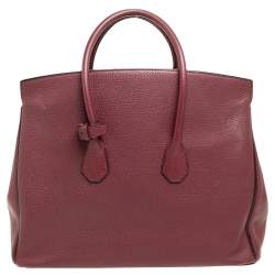 Pre Owned Bally Burgundy Leather Large Sommet Tote