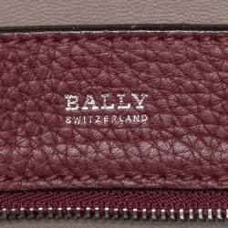 Pre Owned Bally Burgundy Leather Large Sommet Tote