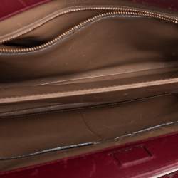 Pre Owned Bally Maroon Quilted Leather Chain Shoulder Bag