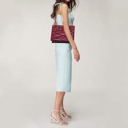 Pre Owned Bally Maroon Quilted Leather Chain Shoulder Bag