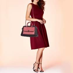 Bally Wine Leather Double Zip Front Pocket Satchel