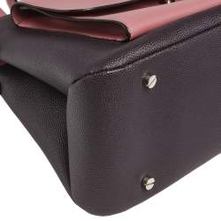 Bally Wine Leather Double Zip Front Pocket Satchel