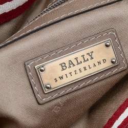 Bally Beige Leather Zip Satchel