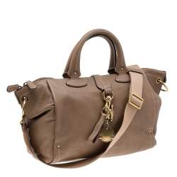 Bally Beige Leather Zip Satchel