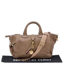 Bally Beige Leather Zip Satchel