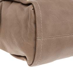 Bally Beige Leather Zip Satchel
