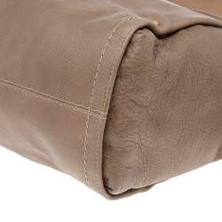 Bally Beige Leather Zip Satchel