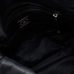 Pre Owned Bally Black Leather Messenger Bag