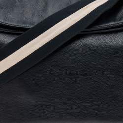 Pre Owned Bally Black Leather Messenger Bag