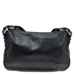 Pre Owned Bally Black Leather Messenger Bag