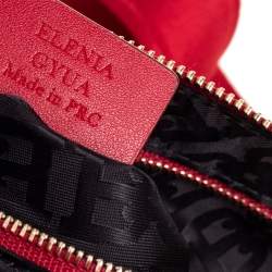 Pre Owned Bally Red Nylon Mini Elenia Crossbody Bag