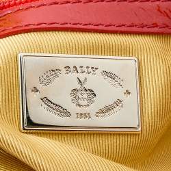 Bally Bright Orange Patent Leather Jana Tote