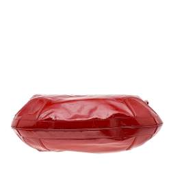 Bally Bright Orange Patent Leather Jana Tote