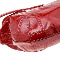 Bally Bright Orange Patent Leather Jana Tote