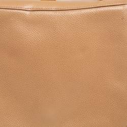 Bally Beige Leather Flap Top Handle Bag