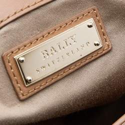 Bally Beige Leather Zip Shopper Tote