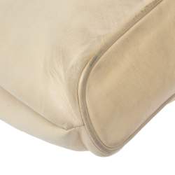 Bally Cream Quilted Leather Fringe Shoulder Bag