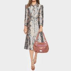 Pre Owned Bally Brown Leather Front Pocket Hobo 