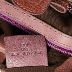 Pre Owned Bally Brown Leather Front Pocket Hobo 