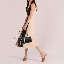 Bally Black Nylon and Leather Boston Bag