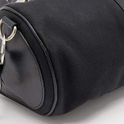 Bally Black Nylon and Leather Boston Bag