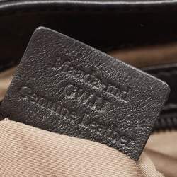 Bally Black Leather Pushlock Flap Shoulder Bag