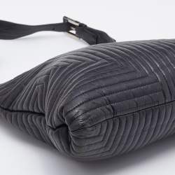 Pre Owned Bally Black Quilted Leather Shoulder Bag