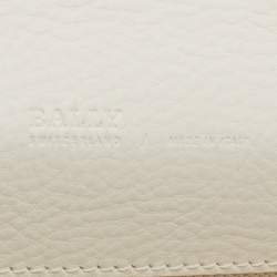 Bally Cream Quilted Leather Embellished Top Handle Bag