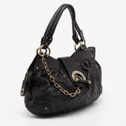 Pre Owned Bally Black Leather Meg T Shoulder Bag