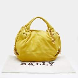 Bally Yellow Nubuck Leather Satchel