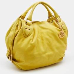 Bally Yellow Nubuck Leather Satchel