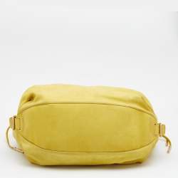 Bally Yellow Nubuck Leather Satchel