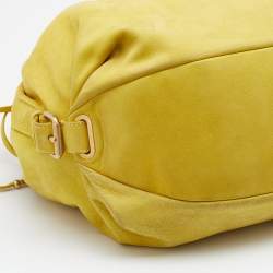Bally Yellow Nubuck Leather Satchel