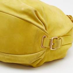 Bally Yellow Nubuck Leather Satchel