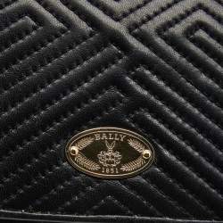 Bally Black Quilted Leather Continental Wallet