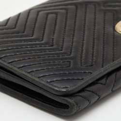 Bally Black Quilted Leather Continental Wallet