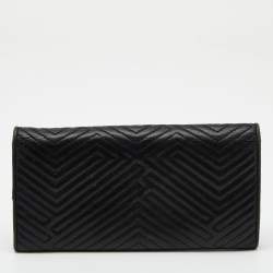 Bally Black Quilted Leather Continental Wallet