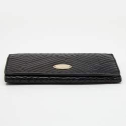 Bally Black Quilted Leather Continental Wallet