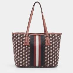Pre Owned Bally Multicolor Coated Canvas And Leather Bernina Tote