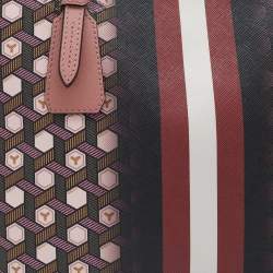 Pre Owned Bally Multicolor Coated Canvas And Leather Bernina Tote