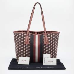 Pre Owned Bally Multicolor Coated Canvas And Leather Bernina Tote