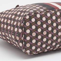 Pre Owned Bally Multicolor Coated Canvas And Leather Bernina Tote