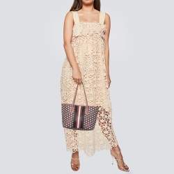 Pre Owned Bally Multicolor Coated Canvas And Leather Bernina Tote