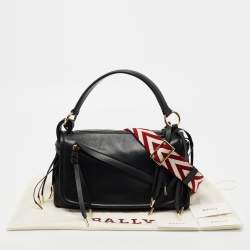 Pre Owned Bally Kyrah Black Leather Shoulder Bag