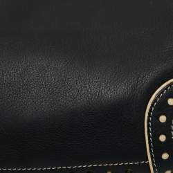 Pre Owned Bally Black/Cream Leather Tassel Shoulder Bag