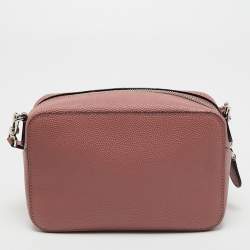 Pre Owned Bally Pink Leather Zip Shoulder Bag